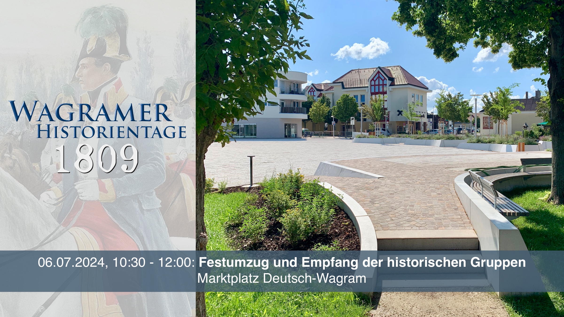 Festumzug und Empfang der historischen Gruppen am Marktplatz, Foto: © Christian Matula